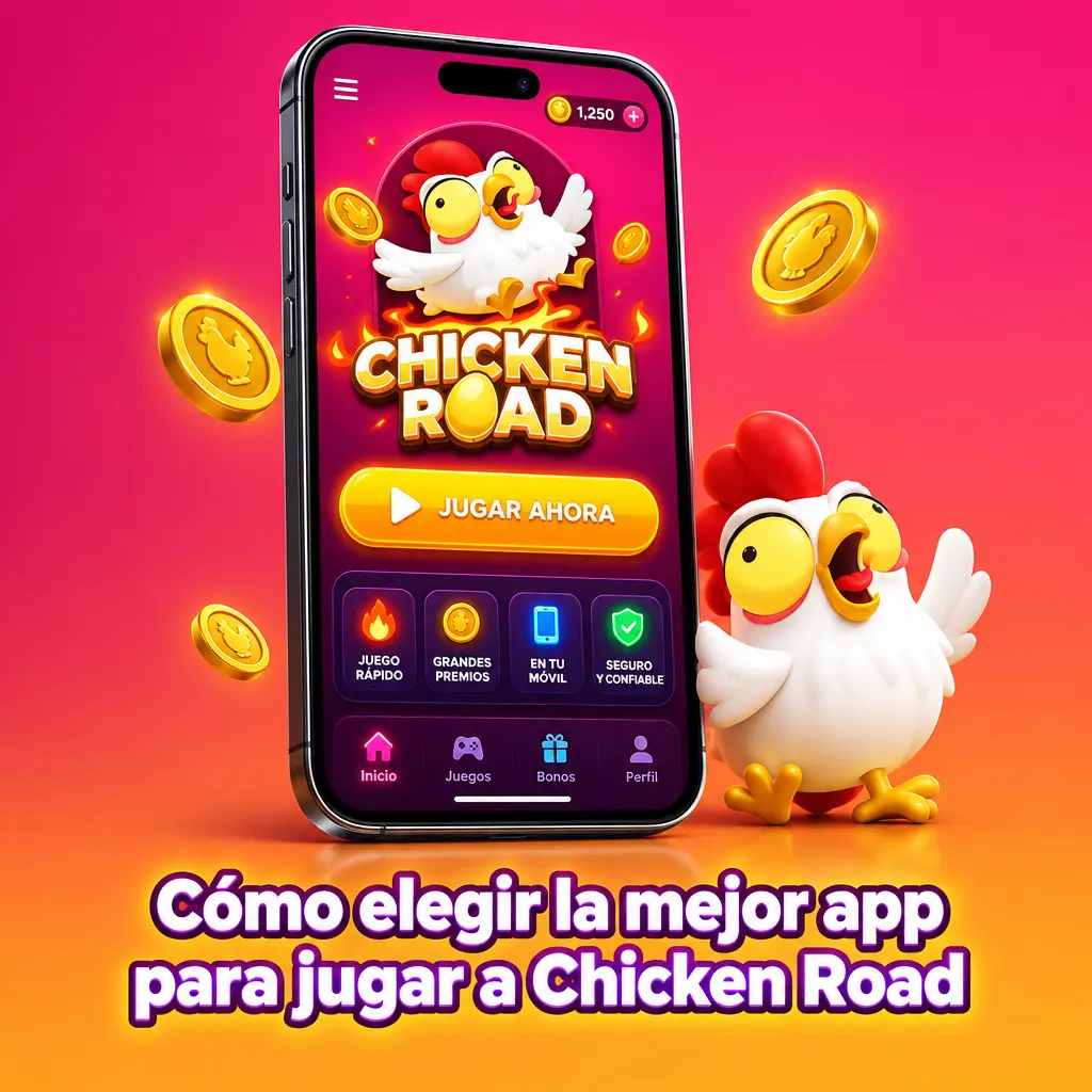 Aplicación móvil de Chicken Road en un smartphone