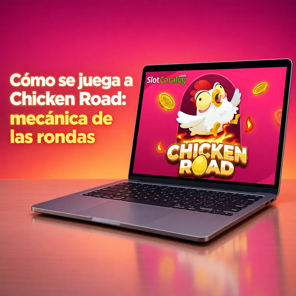 Gallina cruzando una carretera dividida en casillas en el juego Chicken Road