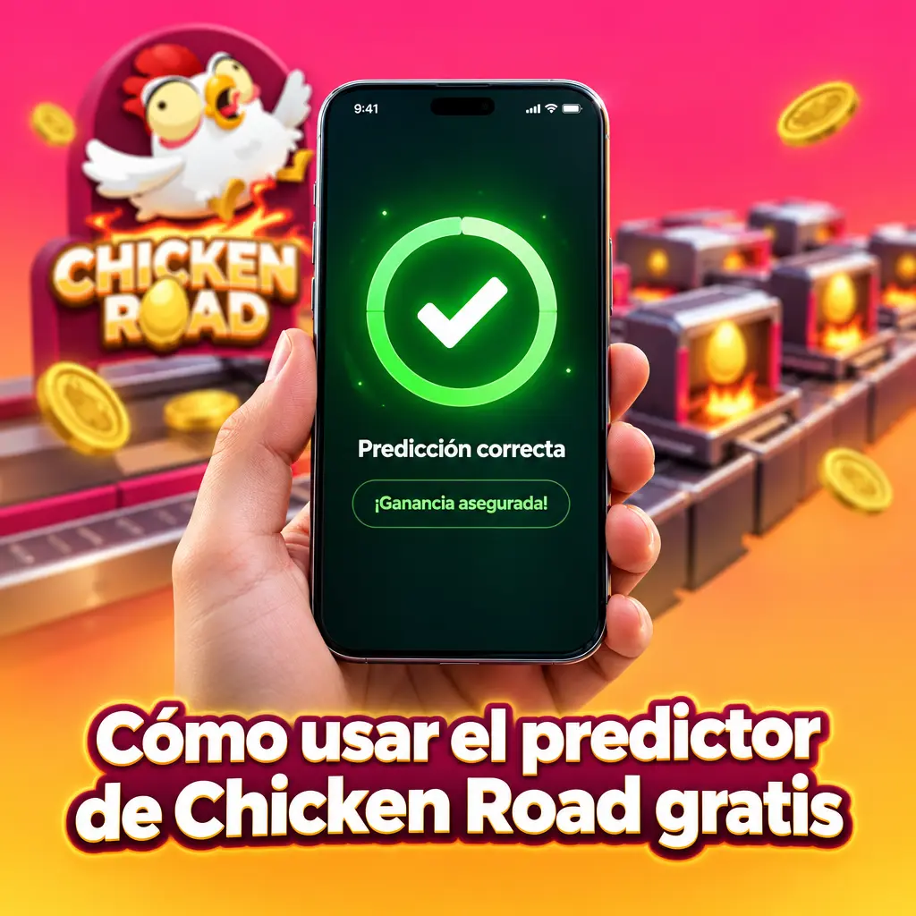 Persona usando el predictor de Chicken Road en modo demo desde el móvil